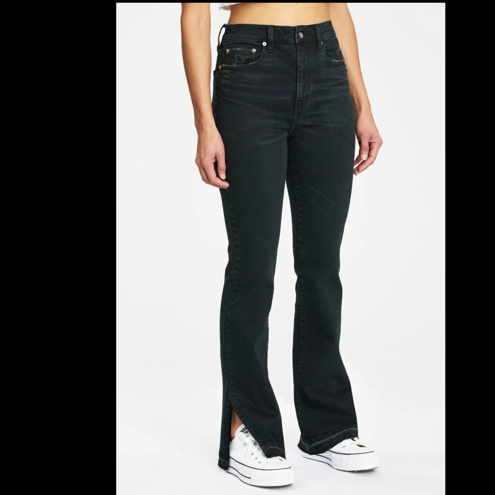 Daze Go Getter High Rise Flare in Late Text